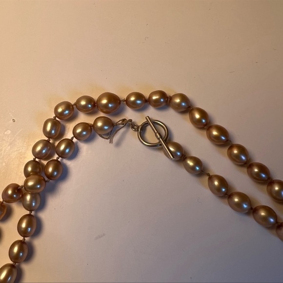 42” Champagne Freshwater Pearl Strand - Picture 2 of 3